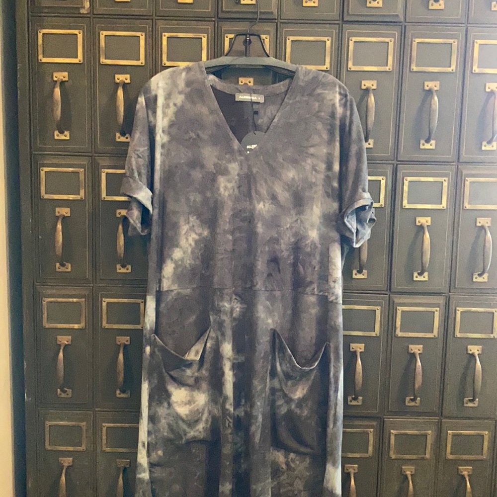 Alembika Tye Dye Faux Suede Dress.